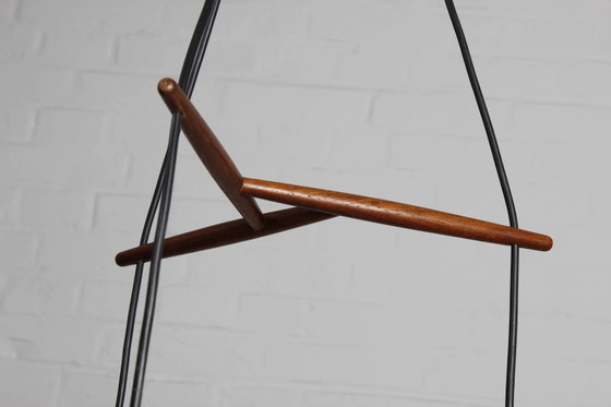Drieflammige Deense plafondlamp teak vintage – Hanglampen, Wood, Glass, Scandinavian (photo 3 of 13)
