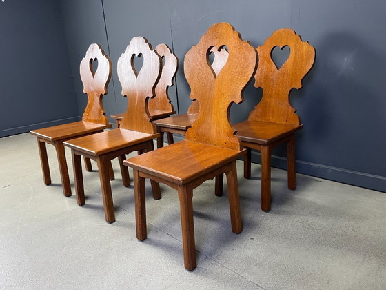 Image 1 of Vintage brutalist heart shaped chairs, 1960s