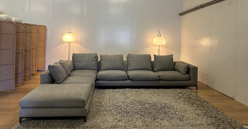 Minotti Andersen Corner Sofa Grey Mottled