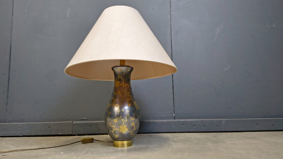 Image 1 of Lampada da tavolo vintage in peltro, anni '70