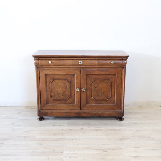 Image 1 of Antique Buffet in Walnut, Italy Mid 19th Century, Restored