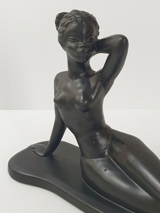 Image 1 of SUPERB AFRICAN NUDE PLASTER BY LEO PAGLIAI 1950 VINTAGE ROCKABILLY 50S 50'S 