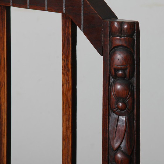 Image 1 of Set van 6 art-deco stoelen, Frans werk uit de jaren 30.