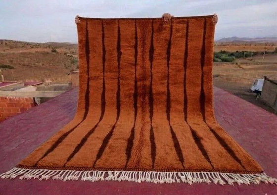 Moroccan orange-brown Berber rug in wool 400x300 cm, Large XXL rug, Rugs & carpets, Cotton, Bohemian (photo 9 of 9)