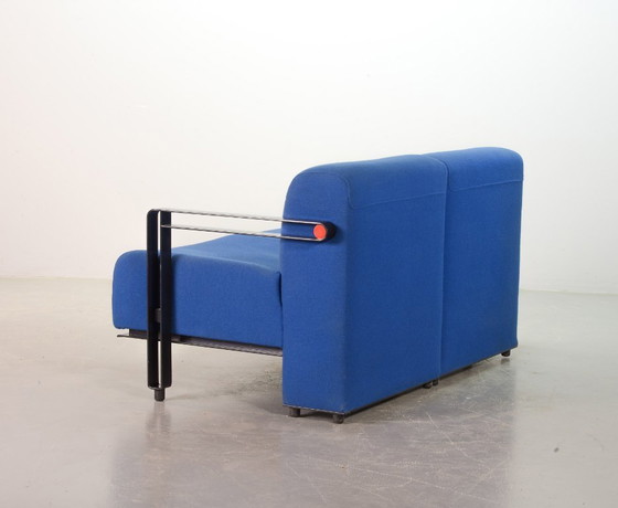 Image 1 of Holländisches Design Artifort Himmelblau 'Transformation' Zweisitziges Sofa Modell 952 von Hans de Wit, 1980er Jahre.