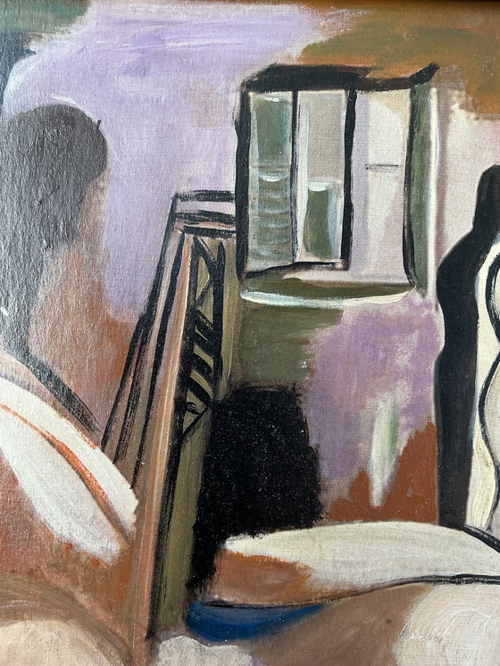 Image 1 of Kadar Bela unsigned Vintage Painting Cubism