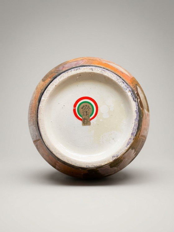 Große italienische S.E.C. Vase aus abstrakt emaillierter Keramik – 30 cm – Vasen, Ceramic (photo 4 of 8)