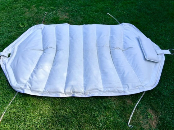 Hangmat met aluminium standaard en dik gewatteerd kussen – Ligbed tuin, Polyester (photo 10 of 29)