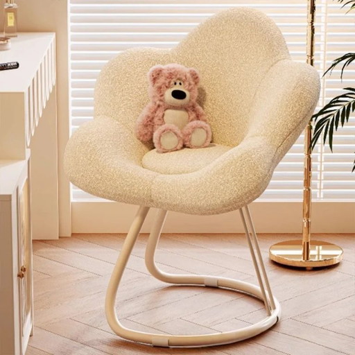 Makeup chair, backrest dressing table chair, cream style stool, modern minimalist bedroom rotating nail chair for home use