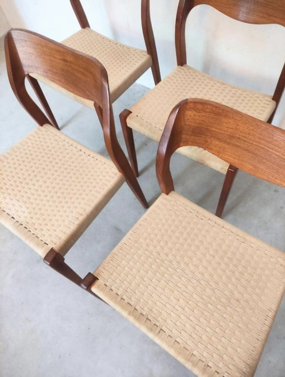 4 Sedie da pranzo danesi Modello No.71 - Niels O. Møller – Niels Otto Møller, Wood (photo 9 of 10)