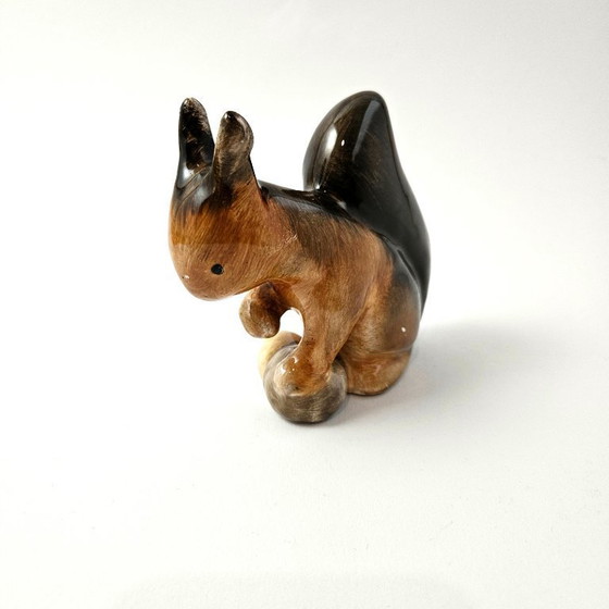 Image 1 of Vintage Hungarian Keramik Squirrel Figurine from the 1970s