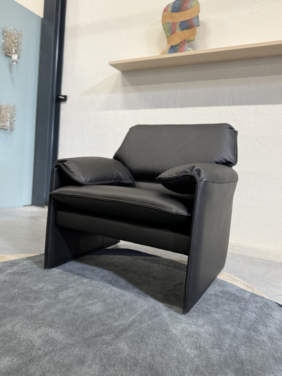 Image 1 of Leolux Bora Beta Sessel Schwarzer Leder Designerstuhl