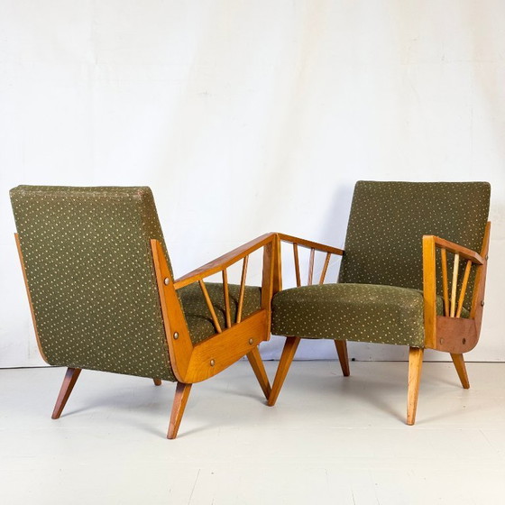 Image 1 of Retro Poolse Spindle Leunstoel, jaren 1960 - Originele Vintage Staat