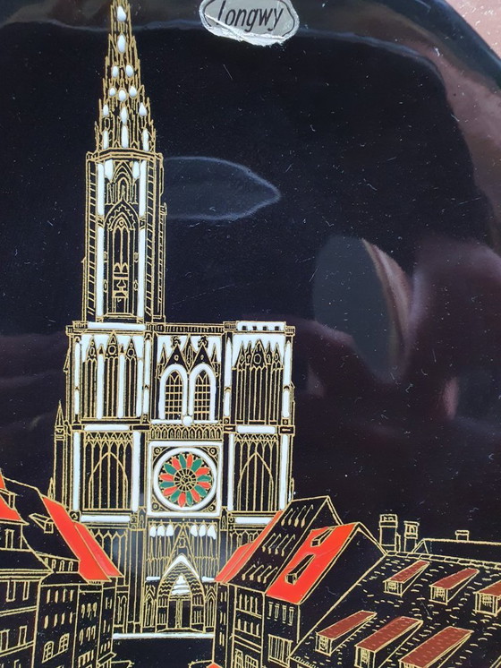 Plaque Longwy - Cathédrale De Strasbourg (N 3522) - 1950/'60 – Décorations murales, Ceramic (photo 4 of 8)