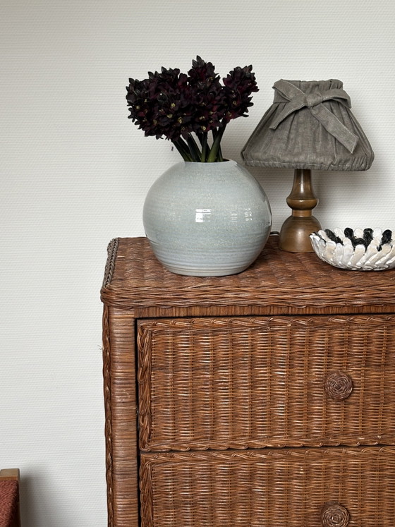 Image 1 of Cassettiera vintage in rattan | stile boho | Fasciatoio a 3 cassetti