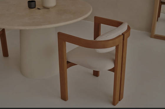 Image 1 of Aime Té Japandi Eetkamerstoel gestoffeerde zitting