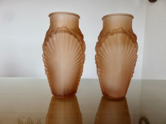 Coppia di Vasi Art Déco, Firmati Souchon Neuvesel, Francia, 1940 – Glass (photo 4 of 11)