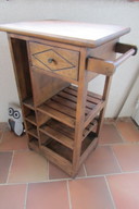Armario de cocina de madera, década de 1980