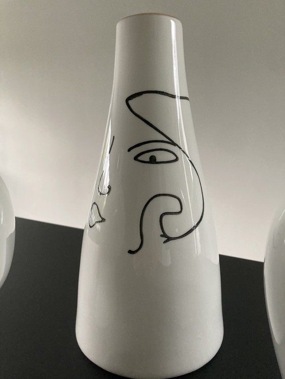 Image 1 of Conjunto de tres jarrones decorativos Palladier