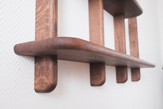 Image 1 of Elegante scaffale da parete in rovere massiccio