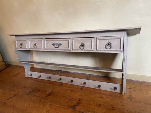 Large Wall Rack Kitchen Rack With Trays French Antique