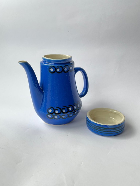 Image 1 of 70s Polish Ceramic Teapot Coffee Pot
