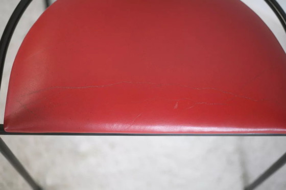 Image 1 of 3x Design Steel And Leather Armchairs