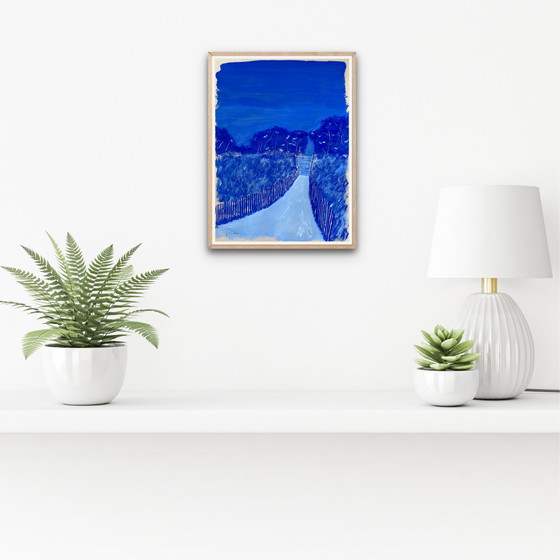 Image 1 of Guazzo su carta, 40x30 cm, con cornice.