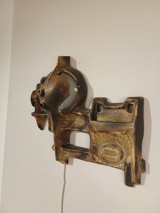Image 1 of Lampada da parete in ceramica brutalista anni '70