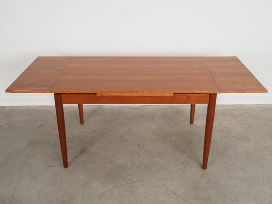 Image 1 of Teakholztisch, dänisches Design, 1970er Jahre, hergestellt in Dänemark