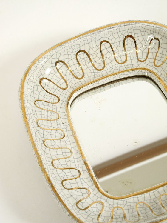 Magnifique petit miroir en céramique Art déco de Gmundner Keramik, Autriche, années 1920 – Ceramic, Vintage (photo 8 of 13)