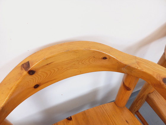 Image 1 of Suite von 4 Sesseln im Stil von Rainer Daumiller aus Kiefer aus den 60er 70er Jahren