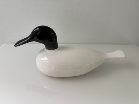 Image 1 of Vintage Scandinavian ceramic duck – stylized design – 32 cm