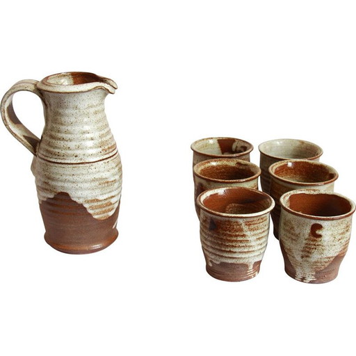 Vintage keramische drinkset "Rame" van Giancarlo Scapin, Italië 1978