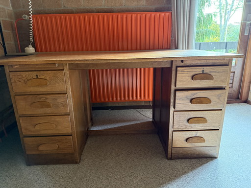 Oak banker's desk