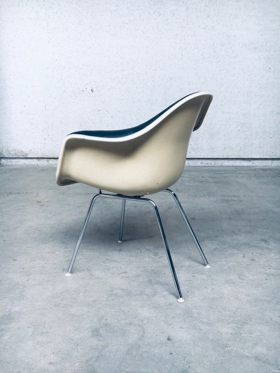 Image 1 of Poltrona DAX in pelle nera di metà secolo di Charles e Ray Eames per Herman Miller, anni '60