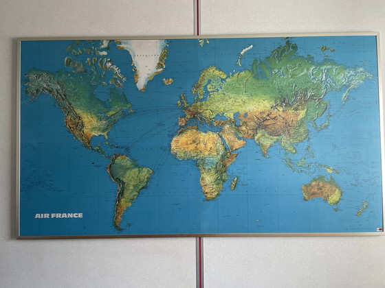 Image 1 of Carta del mondo Air France edizione Jean Massé