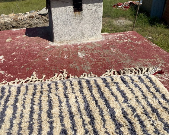 Image 1 of Large Vintage Moroccan Boujaad Rug 332x244 cm – Handmade Berber Wool Rug – Earth Tone Tribal Carpet – Boho Modern Statement Rug