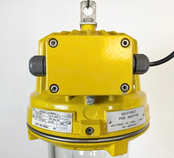Image 1 of Yellow Industrial Explosion Proof Lamp from Elektrosvit, 1990s