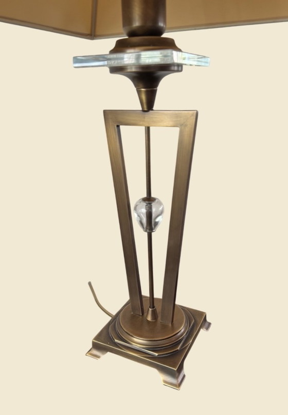 Image 1 of 🔷 UNICUM | Il Paralume Marina Bronze Table Lamp | Italian Design | Murano Glass | 1987-1995