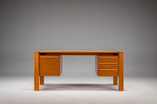 Mid-Century Teak Freestanding Desk from GV Møbler, 1960s