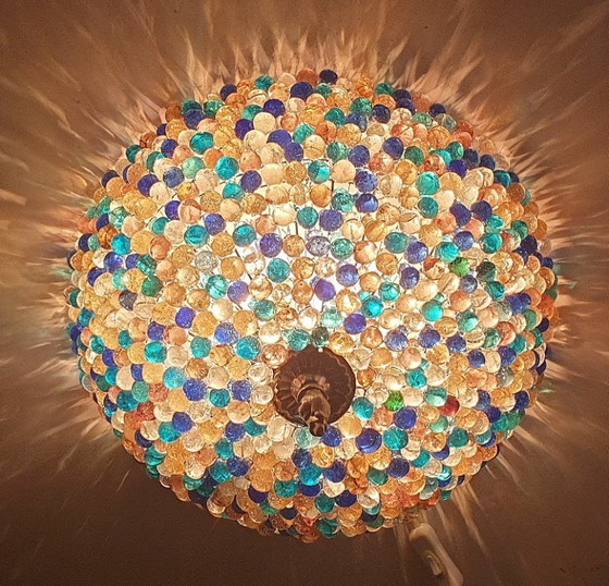 Grand plafonnier en verre de Murano en forme de raisin (37 cm) – Glass, Metal (photo 3 of 30)