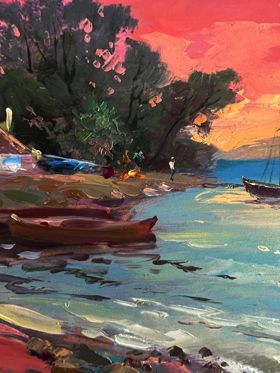 Image 1 of Bateaux au coucher du soleil