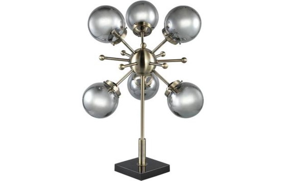 Image 1 of 2 lámparas de mesa Amo, 6 LED cada una, regulables.