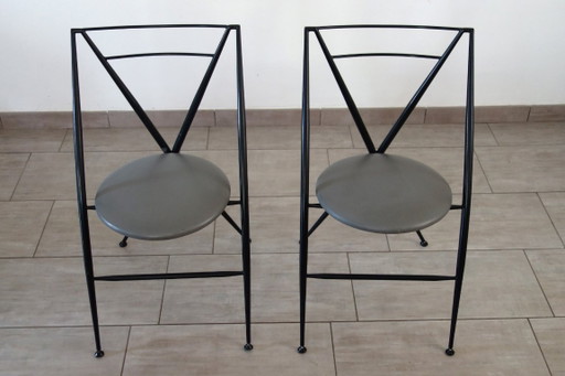 Paire de chaises pliantes Cinderalla de Yamakato, années 80