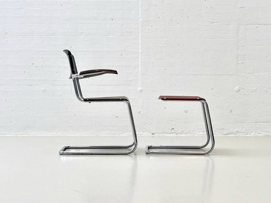 Image 1 of Piétement luge S43 avec tabouret de Mart Stam pour Bremshey & Co, années 1940