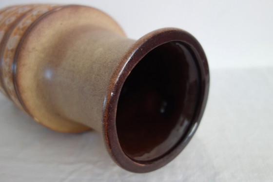 Large Scheurich Keramik Ceramic Floor Vase, Germany, 1970s, Brown, Vintage (photo 10 of 13)