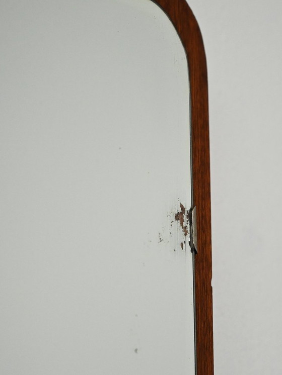 Image 1 of Scandinavische spiegel met teakhouten frame