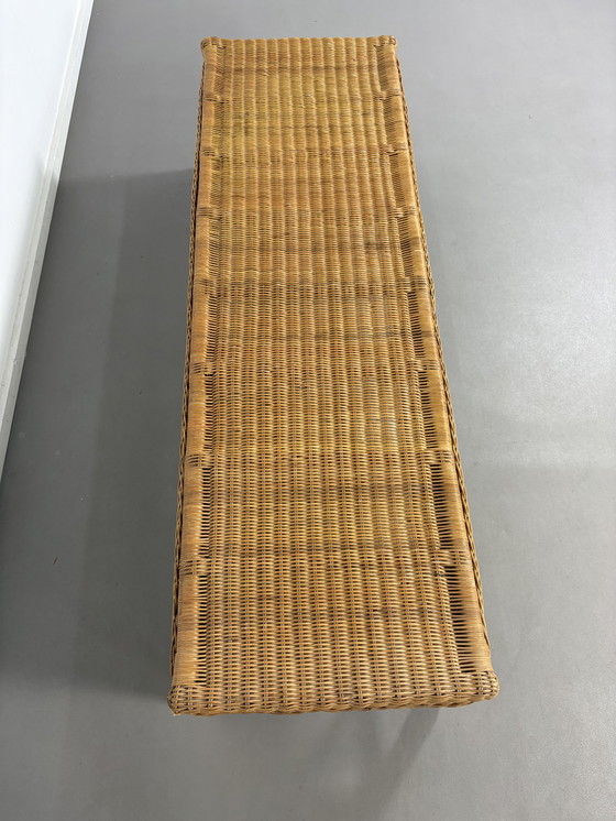 Image 1 of Vintage Rotan Rieten Bankje jaren' 70
