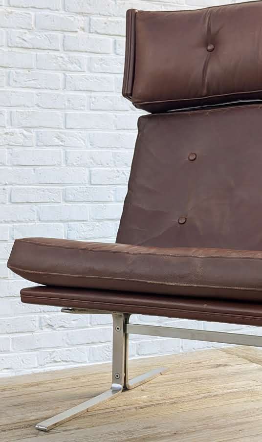 Image 1 of Pieza única - Chaise longue danoise sculpturale des années 1960, atribuida a Poul Nørreklit